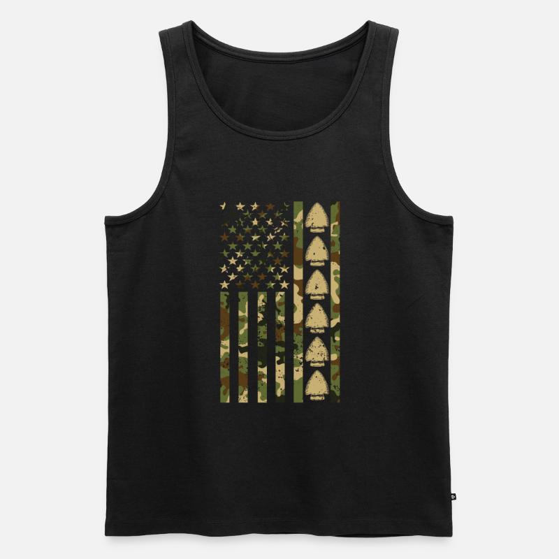 Pfeilspitzenjagd Artefakte Bogenschießen - Männer Premium Bio Tank Top - Schwarz