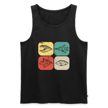 Pfeilspitzenjagd Artefakte Bogenschießen - Männer Premium Bio Tank Top - Schwarz - Vorne - AI Model Male 178 light (178cm)