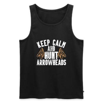 Pfeilspitzenjagd Artefakte Bogenschießen - Männer Premium Bio Tank Top - Schwarz - Vorne - AI Model Male 178 light (178cm)