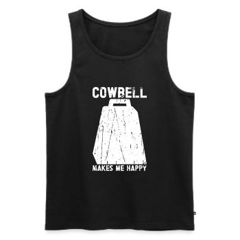 Cowbell Plus Cowbell-Vintager - Débardeur bio Premium Homme - noir - Devant - AI Model Male 178 light (178cm)