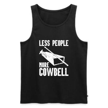 Cowbell More Cowbell-Vintager - Men's Premium Organic Tank Top - black - Front - Michal (187cm)