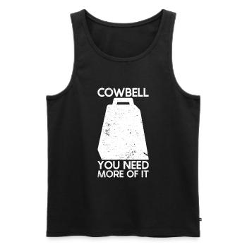 Cowbell Plus Cowbell-Vintager - Débardeur bio Premium Homme - noir - Devant - AI Model Male 178 light (178cm)