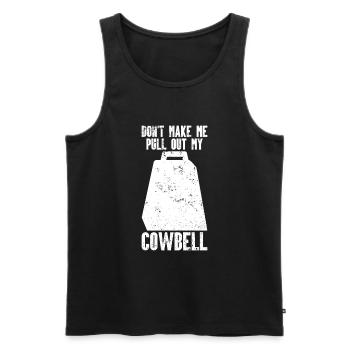 Cowbell More Cowbell-Vintager - Men's Premium Organic Tank Top - black - Front - Michal (187cm)