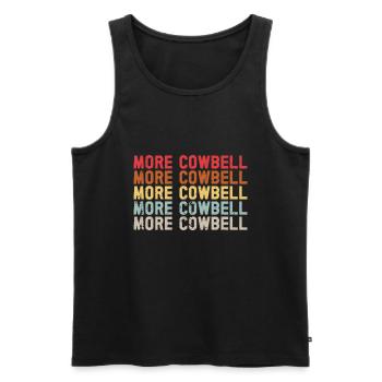 Cowbell More Cowbell-Vintager - Men's Premium Organic Tank Top - black - Front - Michal (187cm)