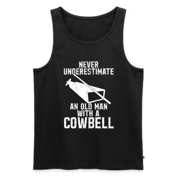 Cowbell Plus Cowbell-Vintager - Débardeur bio Premium Homme - noir - Devant - AI Model Male 178 light (178cm)