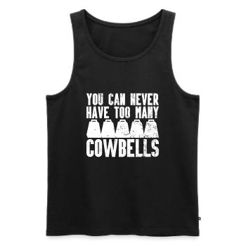 Cowbell More Cowbell-Vintager - Men's Premium Organic Tank Top - black - Front - Michal (187cm)