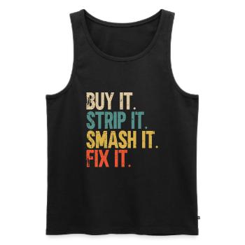 Quad Racing ATV Wheeler Dirt Road - Männer Premium Bio Tank Top - Schwarz - Vorne - AI Model Male 178 light (178cm)