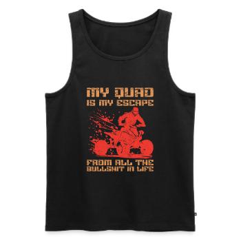 Quad Racing ATV Wheeler Dirt Road - Männer Premium Bio Tank Top - Schwarz - Vorne - AI Model Male 178 light (178cm)