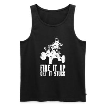 Quad Racing ATV Wheeler Dirt Road - Männer Premium Bio Tank Top - Schwarz - Vorne - AI Model Male 178 light (178cm)