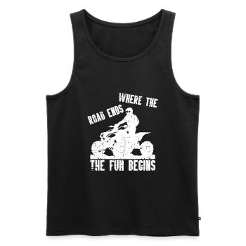 Quad Racing ATV Wheeler Dirt Road - Männer Premium Bio Tank Top - Schwarz - Vorne - AI Model Male 178 light (178cm)