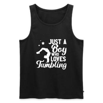 Tumbler Gymnast Girl Tumbler - Men's Premium Organic Tank Top - black - Front - AI Model Male 178 light (178cm)