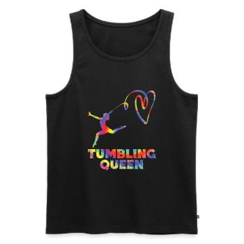 Tumbler Gymnast Girl Tumbler - Men's Premium Organic Tank Top - black - Front - AI Model Male 178 light (178cm)