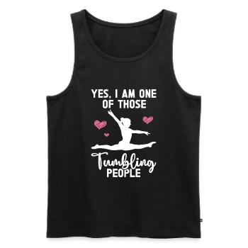 Tumbler Gymnast Girl Tumbler - Men's Premium Organic Tank Top - black - Front - AI Model Male 178 light (178cm)