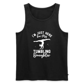 Tumbler Gymnast Girl Tumbler - Men's Premium Organic Tank Top - black - Front - AI Model Male 178 light (178cm)