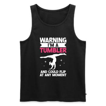 Tumbler Gymnast Girl Tumbler - Men's Premium Organic Tank Top - black - Front - AI Model Male 178 light (178cm)