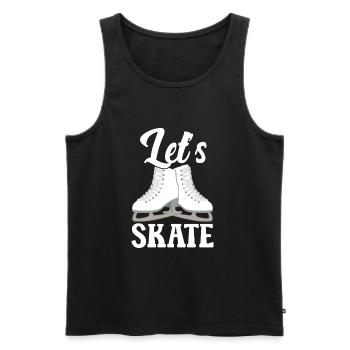 Ice Skating -Skater Ice Shield Skate Girl - Men's Premium Organic Tank Top - black - Front - Michal (187cm)