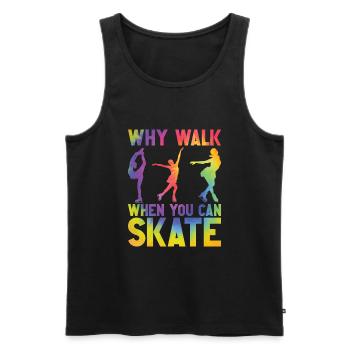Ice Skating -Skater Ice Shield Skate Girl - Men's Premium Organic Tank Top - black - Front - Michal (187cm)