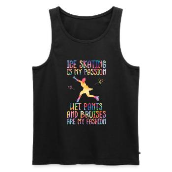 Eis Skating -Skater Eisschild Skate Girl - Männer Premium Bio Tank Top - Schwarz - Vorne - AI Model Male 178 light (178cm)