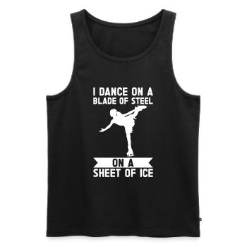 Ice Skating -Skater Ice Shield Skate Girl - Men's Premium Organic Tank Top - black - Front - Michal (187cm)