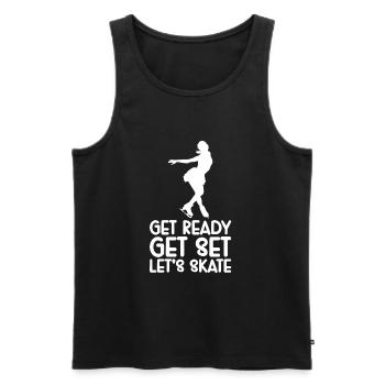 Ice Skating -Skater Ice Shield Skate Girl - Men's Premium Organic Tank Top - black - Front - Michal (187cm)