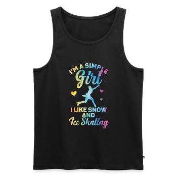 Ice Skating -Skater Ice Shield Skate Girl - Men's Premium Organic Tank Top - black - Front - Michal (187cm)