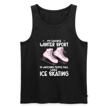 Ice Skating -Skater Ice Shield Skate Girl - Men's Premium Organic Tank Top - black - Front - Michal (187cm)