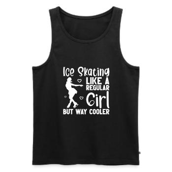 Eis Skating -Skater Eisschild Skate Girl - Männer Premium Bio Tank Top - Schwarz - Vorne - Michal (187cm)