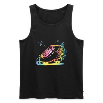 Ice Skating -Skater Ice Shield Skate Girl - Men's Premium Organic Tank Top - black - Front - Michal (187cm)