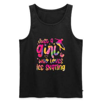 Eis Skating -Skater Eisschild Skate Girl - Männer Premium Bio Tank Top - Schwarz - Vorne - AI Model Male 178 light (178cm)