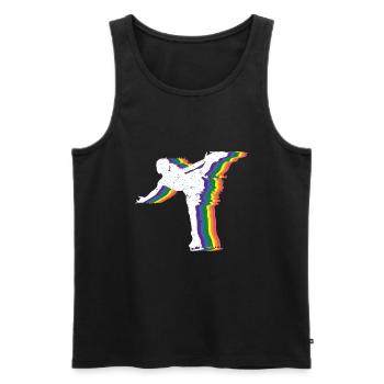 Ice Skating -Skater Ice Shield Skate Girl - Men's Premium Organic Tank Top - black - Front - Michal (187cm)