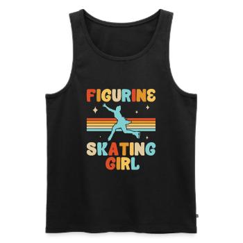 Ice Skating -Skater Ice Shield Skate Girl - Men's Premium Organic Tank Top - black - Front - Michal (187cm)