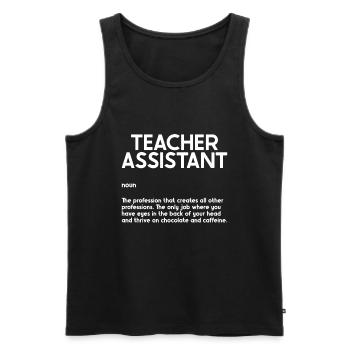 Enseignant -Assistant Directeur d’enseignement - Débardeur bio Premium Homme - noir - Devant - Michal (187cm)