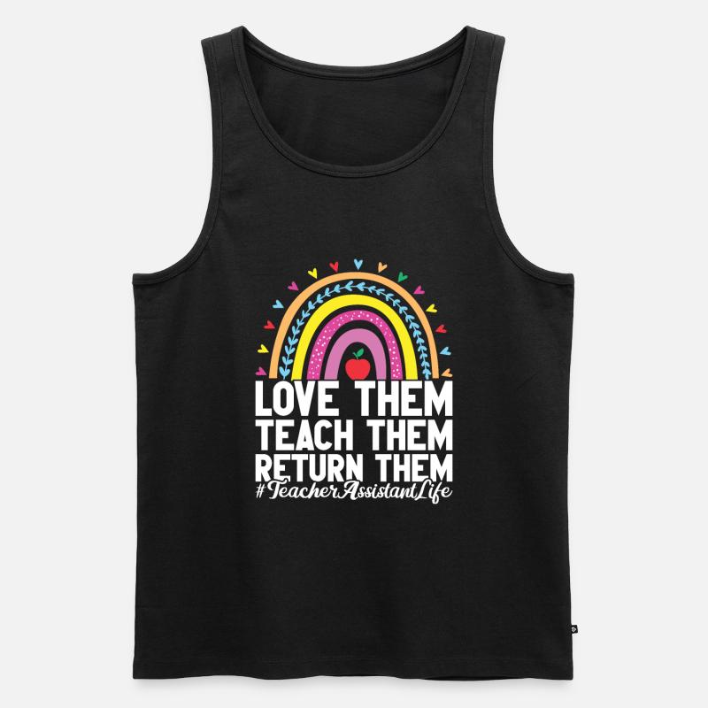 Lehrer -Assistenten Schulleiter Unterricht - Männer Premium Bio Tank Top - Schwarz
