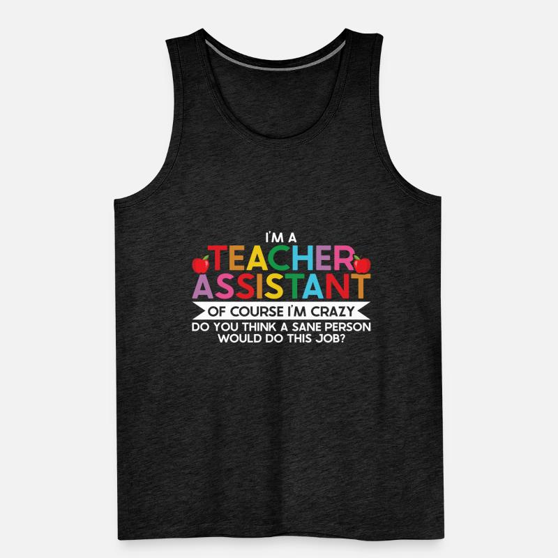 Lehrer -Assistenten Schulleiter Unterricht Männer Premium Bio Tank Top