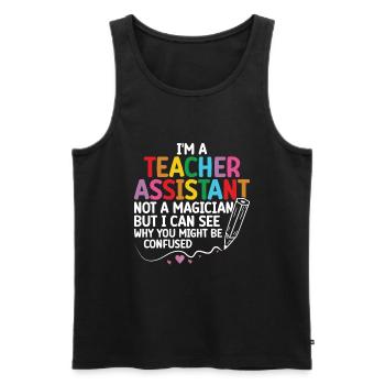 Enseignant -Assistant Directeur d’enseignement - Débardeur bio Premium Homme - noir - Devant - Michal (187cm)