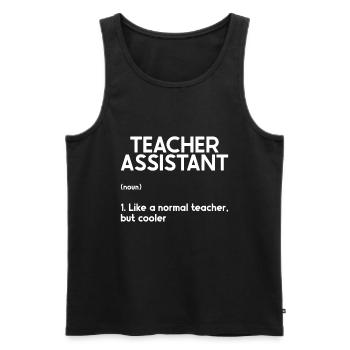 Enseignant -Assistant Directeur d’enseignement - Débardeur bio Premium Homme - noir - Devant - Michal (187cm)