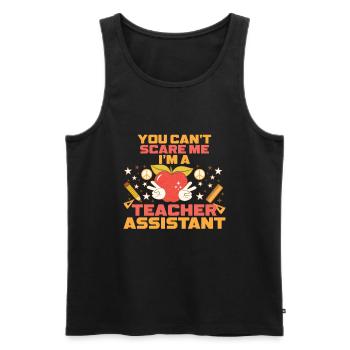 Enseignant -Assistant Directeur d’enseignement - Débardeur bio Premium Homme - noir - Devant - Michal (187cm)