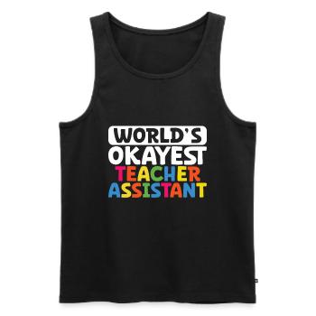 Enseignant -Assistant Directeur d’enseignement - Débardeur bio Premium Homme - noir - Devant - Michal (187cm)