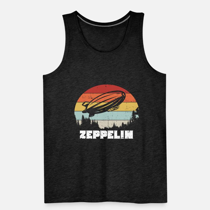 Zeppelin Avion Dirigeable Aviation guidée Débardeur bio Premium Homme
