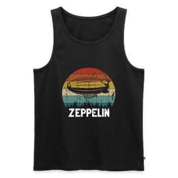 Zeppelin Flugzeugluftschiff Leitbarer Luftfahrt - Männer Premium Bio Tank Top - Schwarz - Vorne - Michal (187cm)
