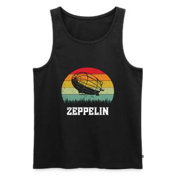 Zeppelin Flugzeugluftschiff Leitbarer Luftfahrt - Männer Premium Bio Tank Top - Schwarz - Vorne - Michal (187cm)