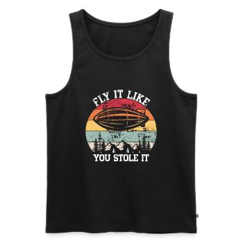 Zeppelin Flugzeugluftschiff Leitbarer Luftfahrt - Männer Premium Bio Tank Top - Schwarz - Vorne - Michal (187cm)