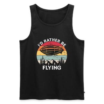 Zeppelin Flugzeugluftschiff Leitbarer Luftfahrt - Männer Premium Bio Tank Top - Schwarz - Vorne - Michal (187cm)