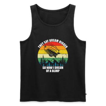 Zeppelin Flugzeugluftschiff Leitbarer Luftfahrt - Männer Premium Bio Tank Top - Schwarz - Vorne - Michal (187cm)