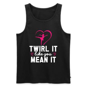 Baton Twirling Girl Twirler Majorette - Men's Premium Organic Tank Top - black - Front - AI Model Male 178 light (178cm)