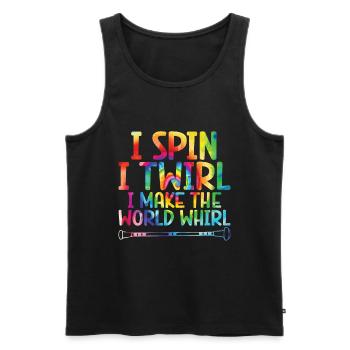 Baton Twirling Girl Twirler Majorette - Men's Premium Organic Tank Top - black - Front - AI Model Male 178 light (178cm)