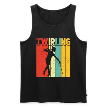 Baton Twirling Girl Twirler Majorette - Men's Premium Organic Tank Top - black - Front - AI Model Male 178 light (178cm)