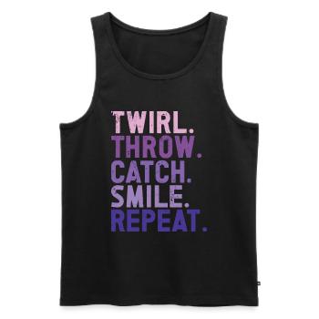 Baton Twirling Girl Twirler Majorette - Men's Premium Organic Tank Top - black - Front - AI Model Male 178 light (178cm)