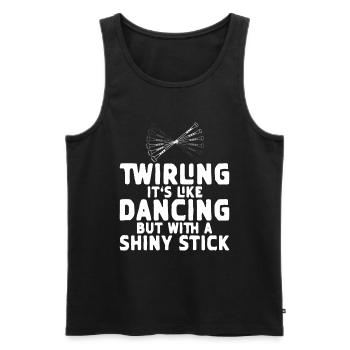 Baton Twirling Girl Twirler Majorette - Men's Premium Organic Tank Top - black - Front - AI Model Male 178 light (178cm)