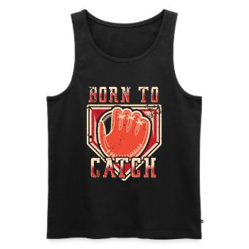 Baseball Catcher Baseball Player Pitcher - Men's Premium Organic Tank Top - black - Front - Michal (187cm)